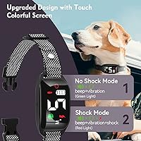 Vista 2 de Collar antiladridos para perro, collar de entrenamiento antiladridos con pitido de vibración de choque, collar recargable con 5 sensibilidades