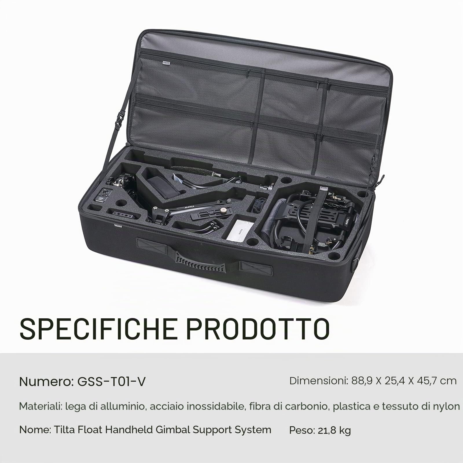 Tilta Float Handheld Gimbal Support System Compatibile con DJI RS 2/RS 3 Pro Gimbal – Piastra batteria con montaggio a V (batteria non inclusa) GSS-T01-V | Compatibile con DJI RS 2/RS 3 Pro/RS4 Pro, Batteria Non Inclusa, Flessibile, Leggero & Durevole