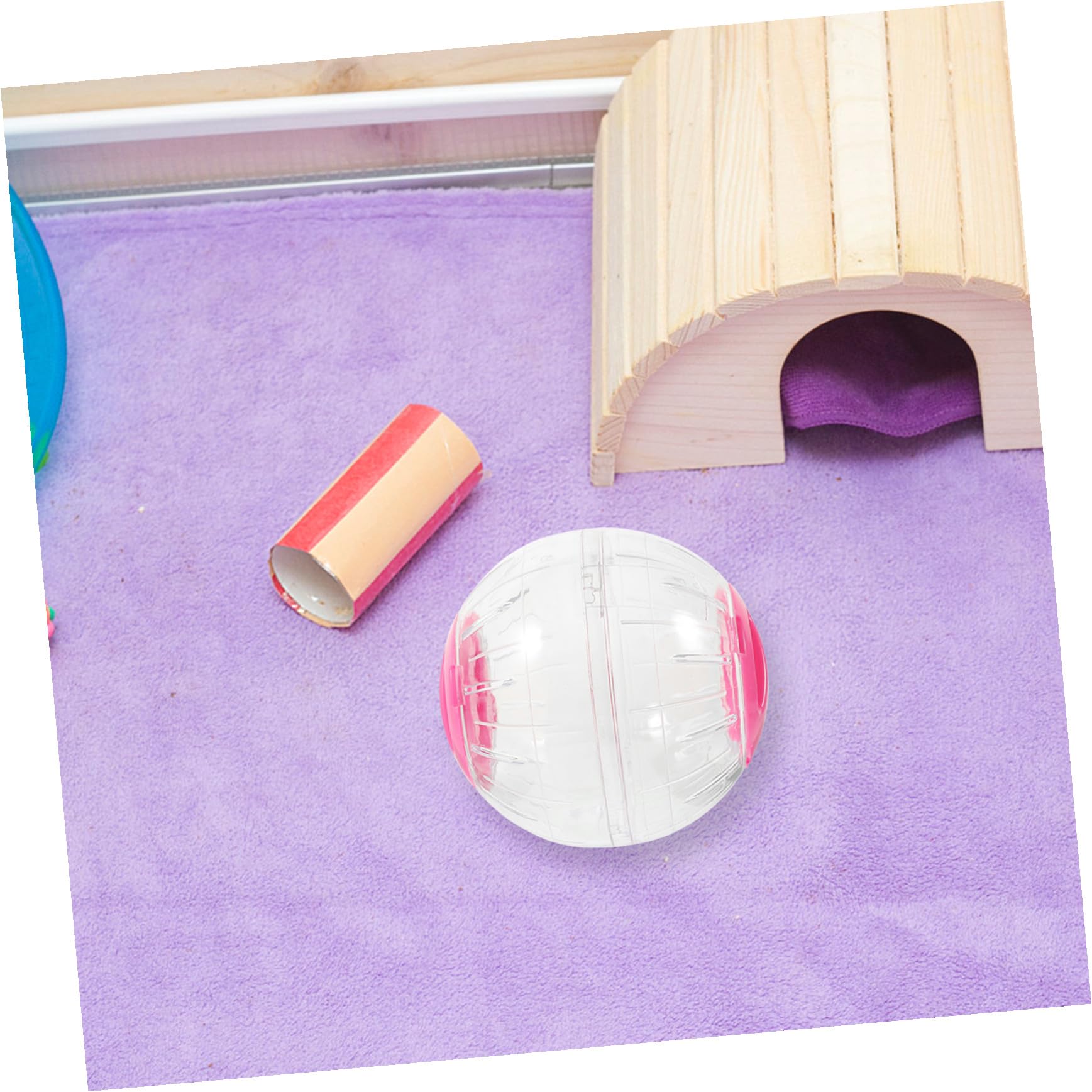 VANZACK 4pièces Boules Exercice Transparentes pour Hamsters Jouets pour Petits Animaux Accessoires pour Cage Balle De Course pour Souris Gerbille Et Cochon