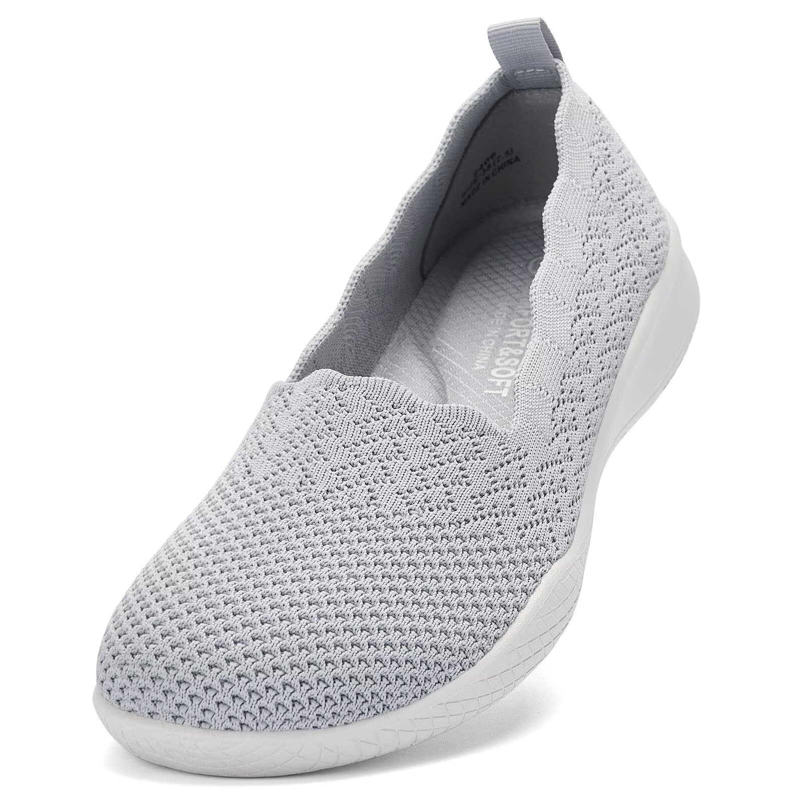 Puxowe Damen Wanderschuhe Leichtgewichtige Strick Slip on Mesh Bequeme Barfuß Minimalistische Sneakers Low Top
