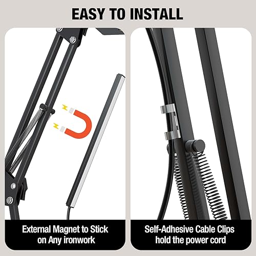 Miniatura 4 de Soporte para teléfono celular, brazo articulado con luz LED USB, soporte flexible para transmisión en vivo, grabación de video, dibujo, cocina