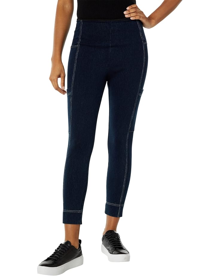 Lysse Crop Knit Denim Leggings with 