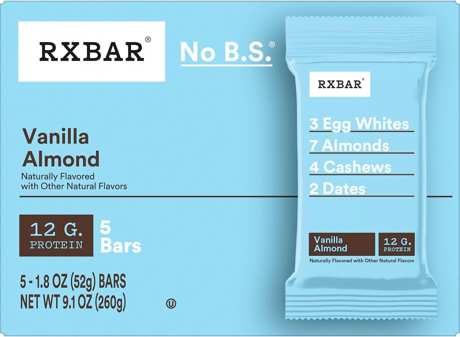 Protein Bars, Protein, Gluten Snas, Vanilla Almond (6 Boxes,