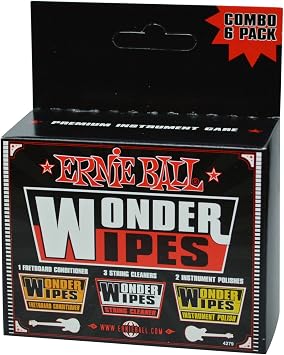 Ernie Ball Wonder Wipes Combo Pack, 6-pack (P04279)