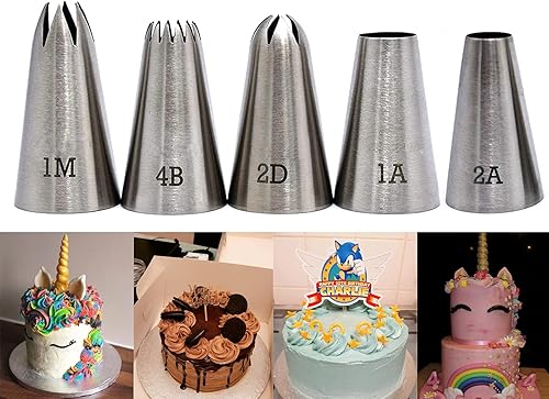 Miniatura 10 de Puntas de glaseado de hierba, punta de decoración de hierba 233 234 29 para pasteles, cupcakes, galletas, decoración del desierto, acero inoxidable,