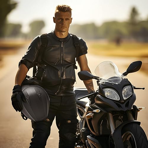 Miniatura 7 de AHR Motorcycle Helmet Dual Visor Modular Flip up Full Face Helmet DOT Approved - AHR Helmet Run-M1 & M3 for Adult Motorbike Street Bike Moped Racing