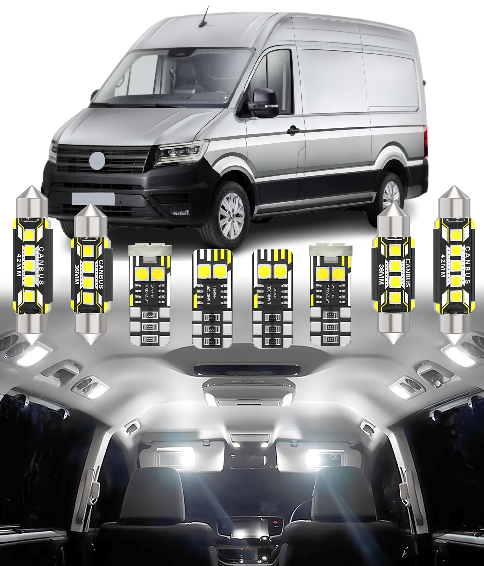 BMT xms Kit di Luci LED per Interni per Volkswagen VW Caravelle Multivan BMT xms Kit di Luci LED per Interni per Volkswagen VW Caravelle Multivan
