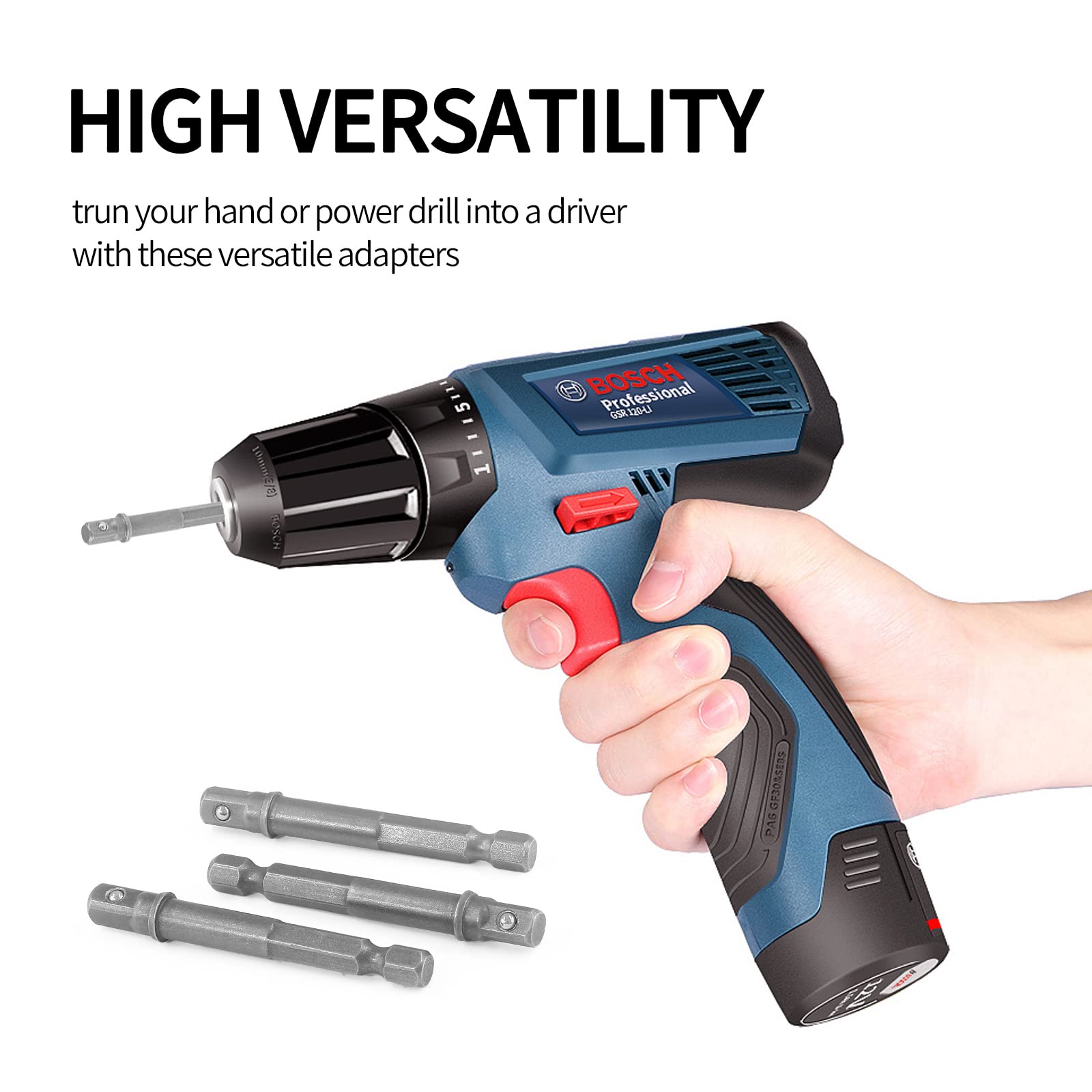 Lot De 5 Adaptateurs Hexagonaux De 6,35 Mm à 4 Mm Pour Une Utilisation Précise De Tournevis Et Perceuse