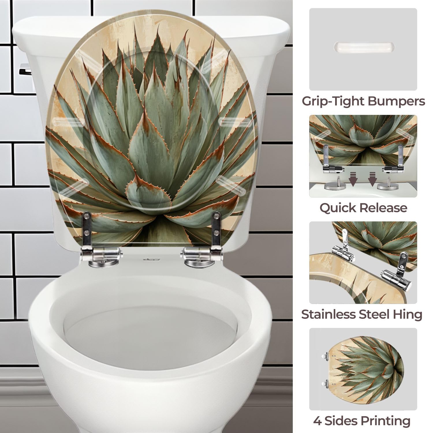 Sedile WC rotondo in resina per bagno