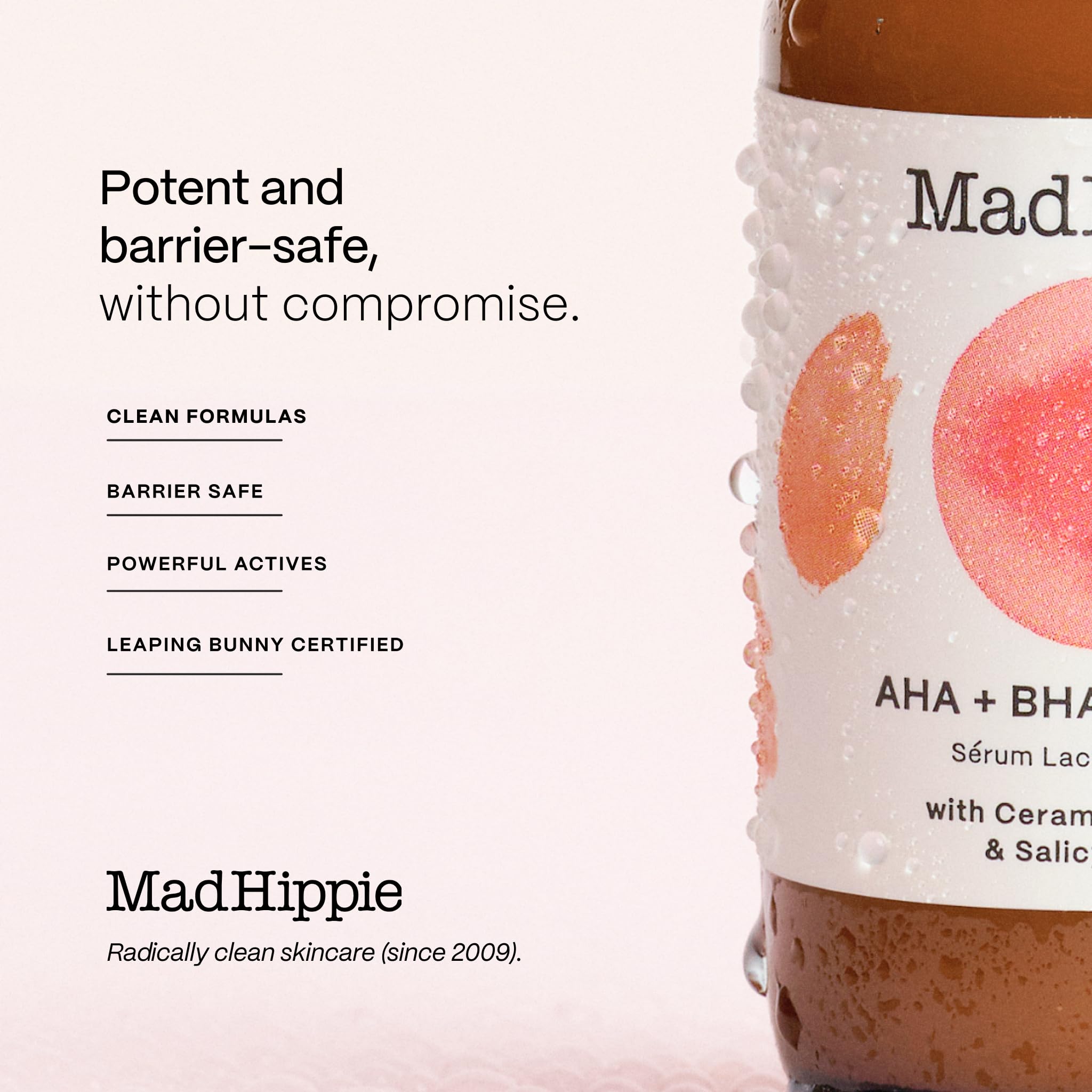 Mad Hippie AHA + BHA Milk Serum with Ceramides, 2 fl oz