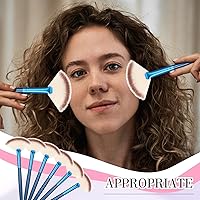 Vista 5 de 12 piezas de cepillo facial suave para colorete, cepillo de maquillaje, aplicador de ácido, herramientas cosméticas multiuso para máscara de Azul