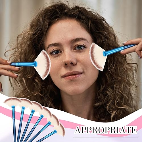 Miniatura 5 de Ziliny 12 piezas de cepillo facial suave para colorete, cepillo de maquillaje, aplicador de ácido, herramientas cosméticas multiuso para máscara de