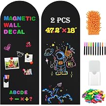 Magnetic Chalkboard 47.2" x 18", Arch Wall Sticker for Home Office