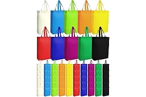 72 Pcs Non Woven Bulk Tote Bags with Reinforced Handles