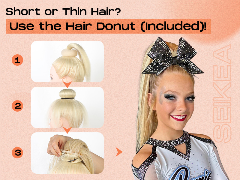 Amazon.com : SEIKEA Cheer Ponytail Hair Piece, 16 display picture 1