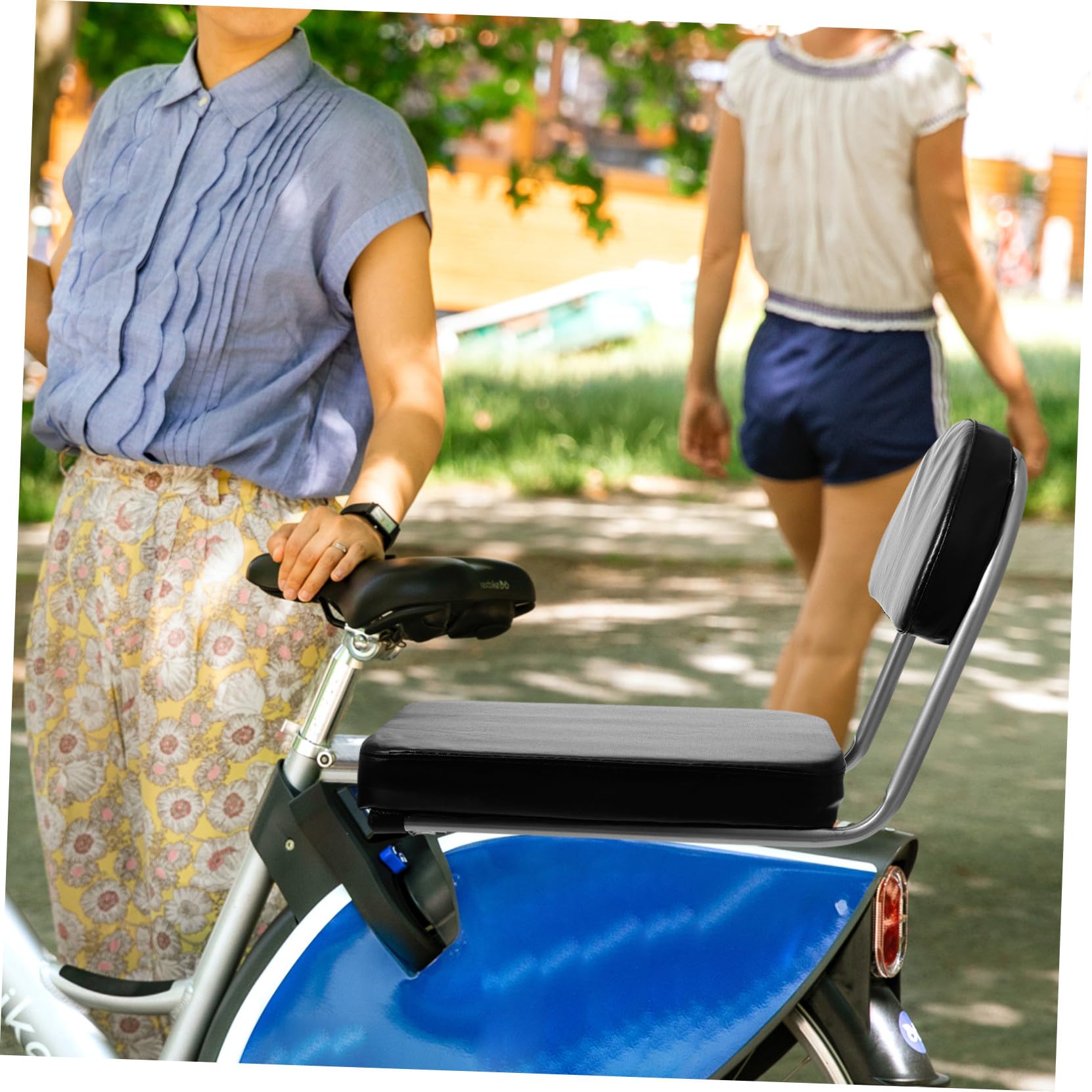 Siège Arrière De Vélo Dossier Souple en Mousse Et Acier Épaissi, Coussin Confortable pour Siège Stable, Adapté Vélo Électrique Et Usage Citadin, Accessoire Robuste
