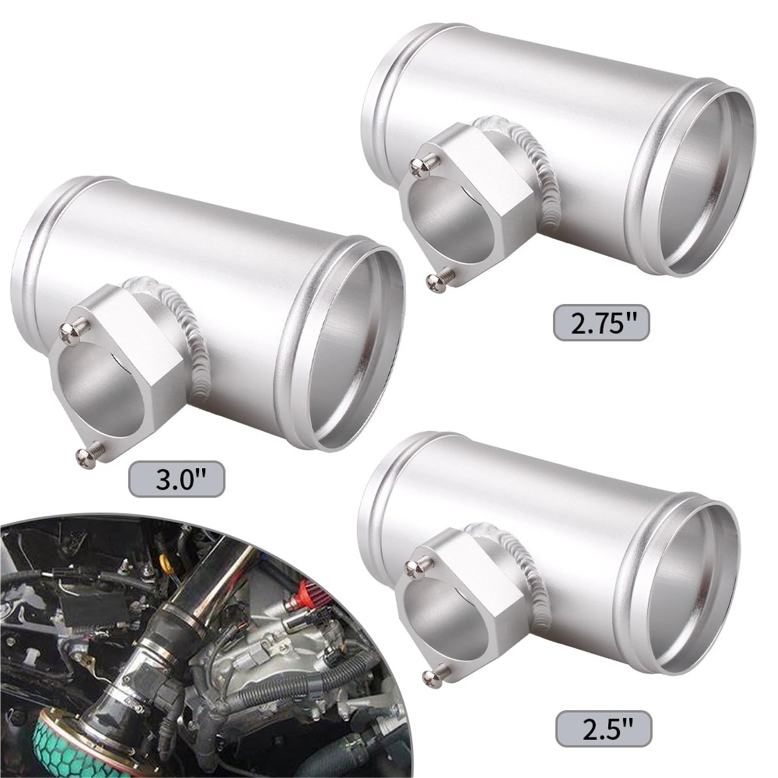 Czujnik przepływu powietrza 2,5"/2,75"/3" Uchwyt czujnika przepływu powietrza Pasuje do Cadillaca Pasuje do Volkswagena Adapter miernika przepływu powietrza RS-MAF009(70mm)