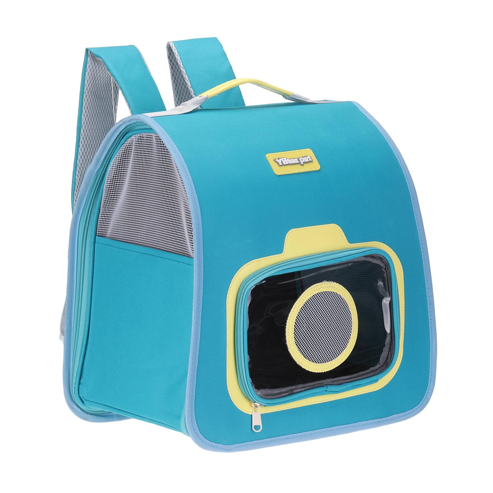 Sac à dos de transport pliable bleu ciel pour chat serein