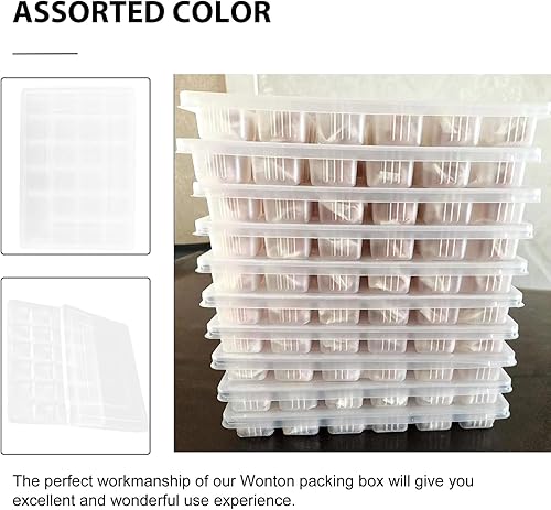 Miniatura 8 de Yardwe Recipientes de almacenamiento para bolas de masa hervida, refrigeradores comerciales, 10 juegos de recipientes desechables apilables para