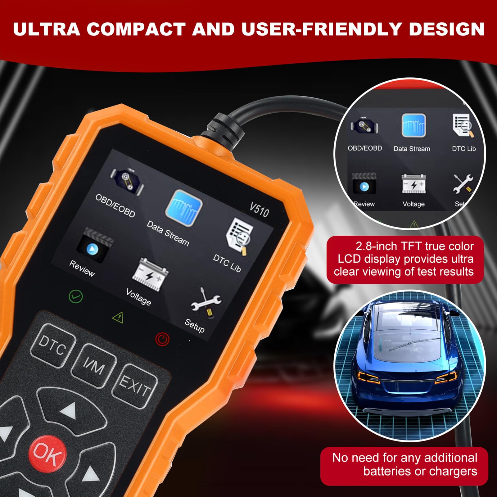 Amazon.co.jp: 車両診断スキャナー 故障コードリーダー OBD2 診断