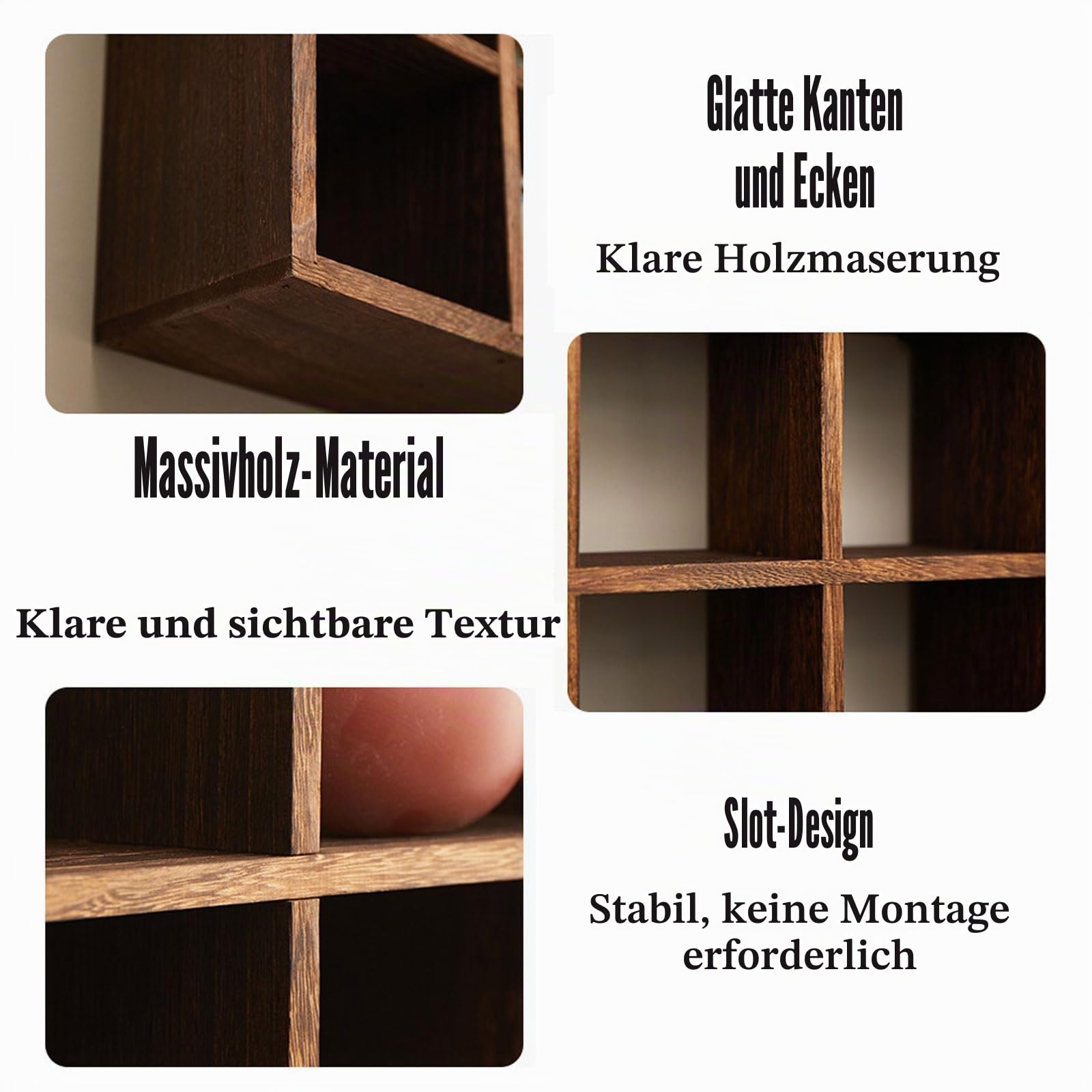 Tassenregal Holz Setzkasten,Massivholz Teetasse Halter,Vintage Kaffeetassen Regal,Wand Dekoration Teetasse Halter,Dickerem,FüR ErinnerungsstüCke Und Miniaturen