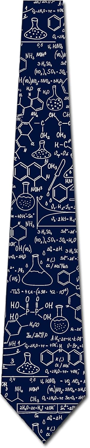 Three Rooker Science Ties Mens Chemistry Equations Necktie
