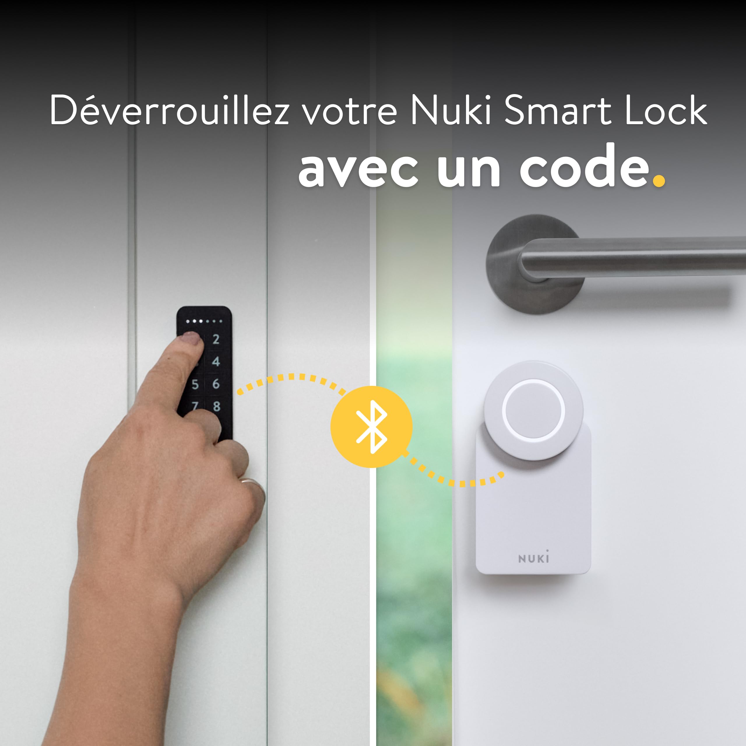 Nuki Smart Lock Go (2025) avec Bluetooth & Matter, serrure connectée transformant votre smartphone en clé, installation facile sans changer de cylindre – Smart Lock avec Keypad