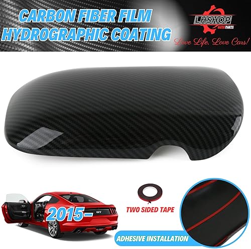 Miniatura 2 de Qlhshop Carbon Fiber Center Console Cover Armrest Lid Cover for 2015-2024 Ford Mustang GT/Ecoboost/ S550/ S650/ Shelby GT350/GT350R/GT500