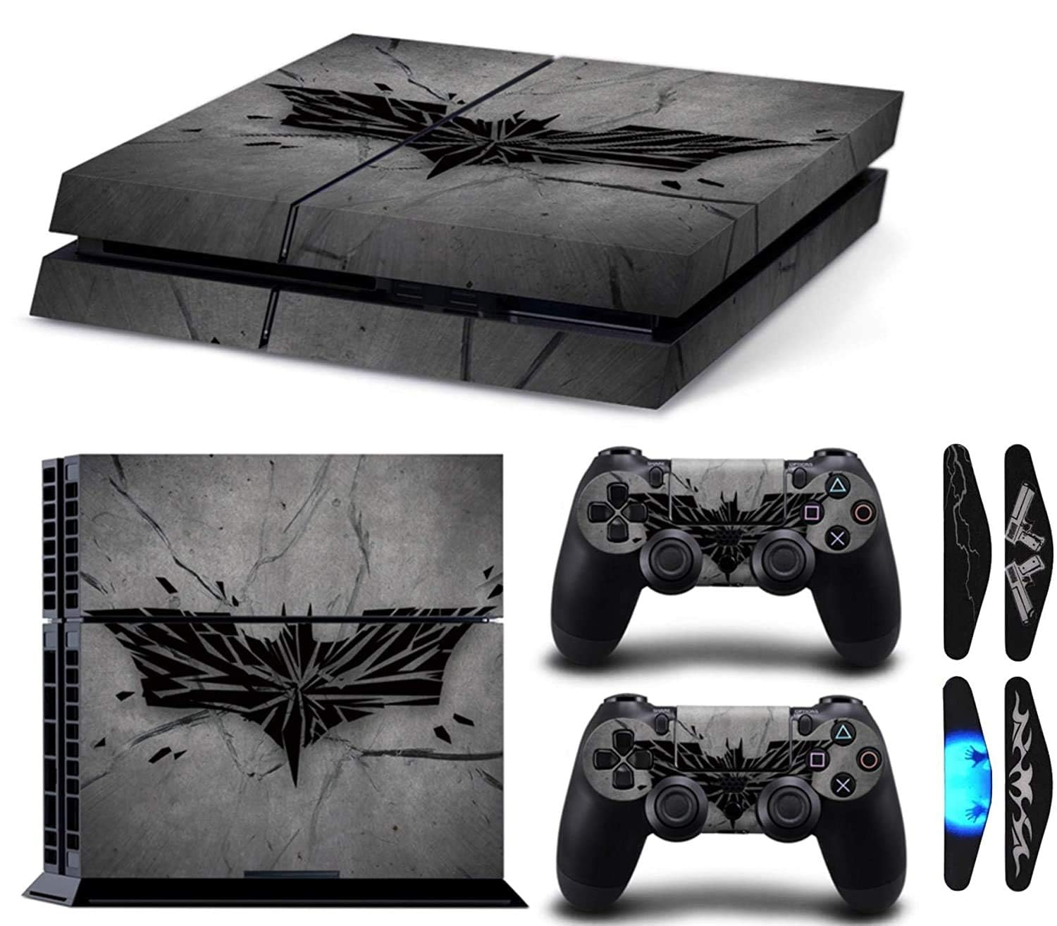 Khushi Decor GreyTheme 3M Skin Sticker Cover for PS4 Console and 2 Controller Decal Cover+ 4 Led bar Decal Sticker (Pack of 1) (B0CQV9DFFR) Amazon Price History, Amazon Price Tracker