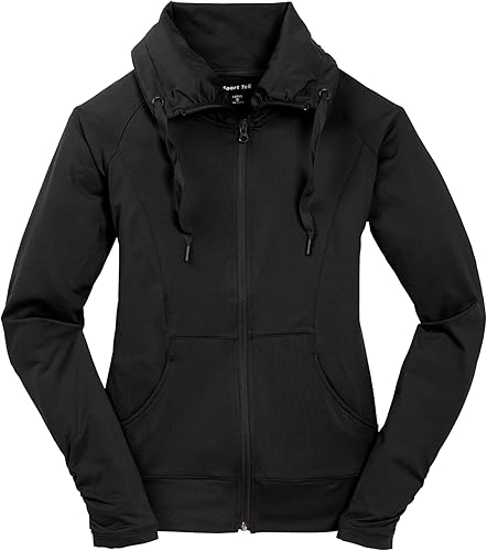 Sport-Tek Chaqueta deportiva con cremallera completa para mujer