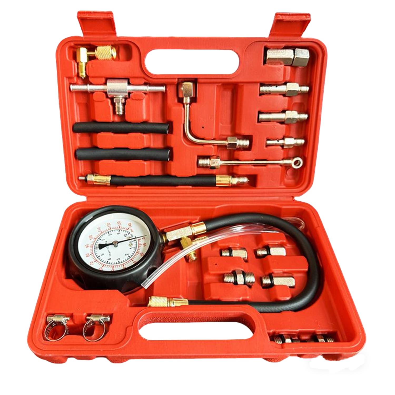 TU-114 - Tester per la pressione del carburante, con adattatore, pompa del carburante, tester di pressione benzina, auto, camion, moto, strumento diagnostico