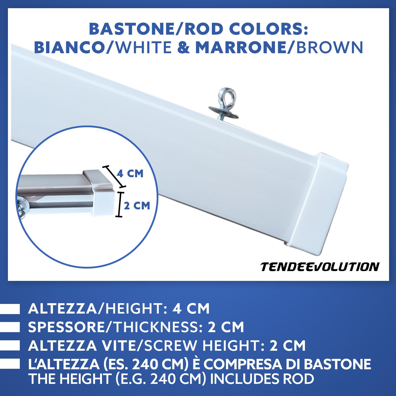 TENDEEVOLUTION Tenda Antimosche con Fili in Plastica Fitti, Misure e Colori Personalizzabili. Tenda per Mosche da Esterno adatta a Porte, Finestre, Verande e Balconi (MULTICOLOR, 80 cm X 240 cm)