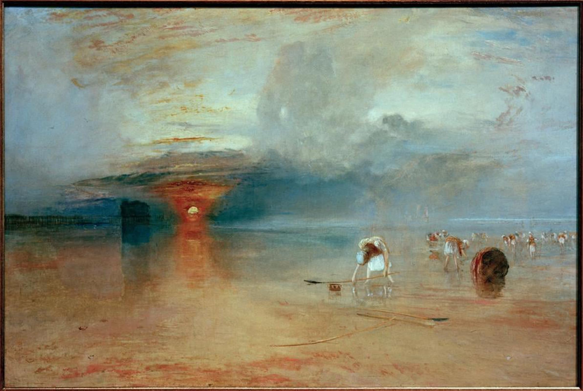 SERENDIPITP Vintage Wall Art Canvas Nordic Poster Canvas Print Picture Calais Beach Low Tide. French Poissards Be by Mallord William Turner Wall Art Poster for Home Decor 60x90cm