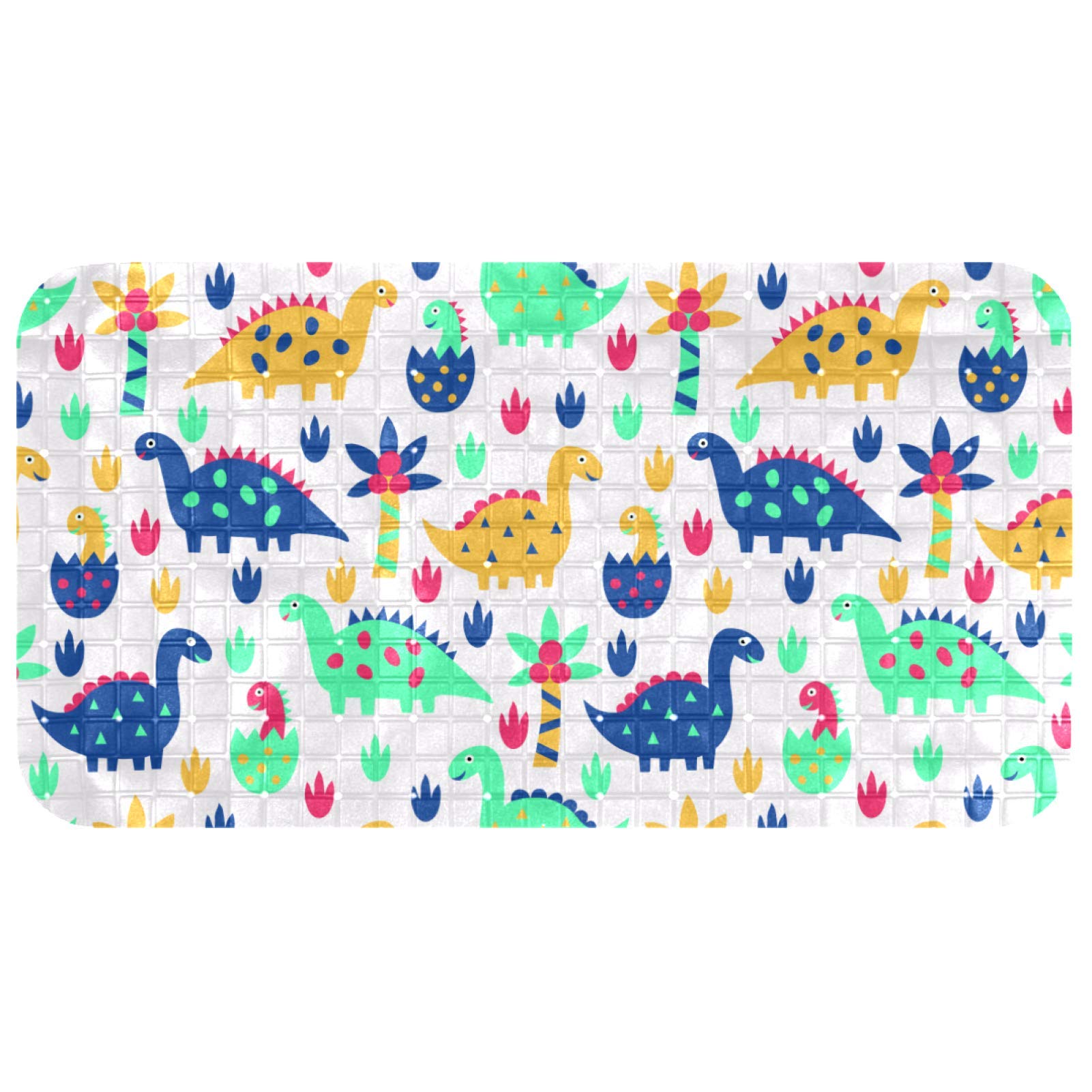Tapis de bain doux motif dinosaure Bennigiry 14,7x27,9 cm pour sol marbre
