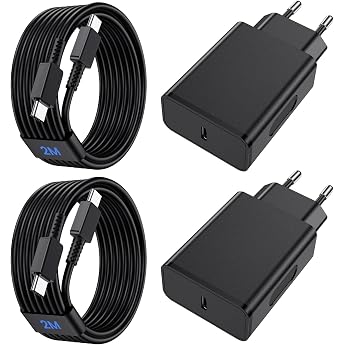2 Pack 45W USB C Ladeger t Ladekabel f r Samsung Schnellladeger t Schnellladekabel Netzteil Adapter Ladestecker mit 2M Kabel f r Galaxy S25/S24/S23/S22/S21 Ultra/S20/S20+/Note20/S10/S9/A73/A53/Tab S8