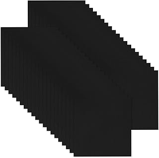 Breling 20 Pcs 10 x 10 Inch Cotton Fabric Bundle Squares Precut Fabric Squares for Sewing Making Quilts for Craft Lovers (One Size,Black)