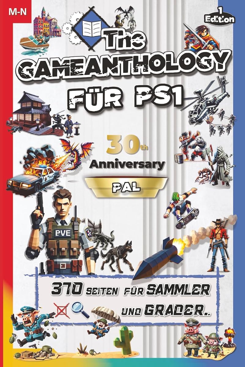 The Gameanthology – Das PlayStation 1 Buch & PS1 Buch mit allen PS1 PAL-Spielen (Band 6 M-N) | Das ultimative Nachschlagewerk & Grading Guide – 30 Years of PlayStation 1 (PS1 Katalog)