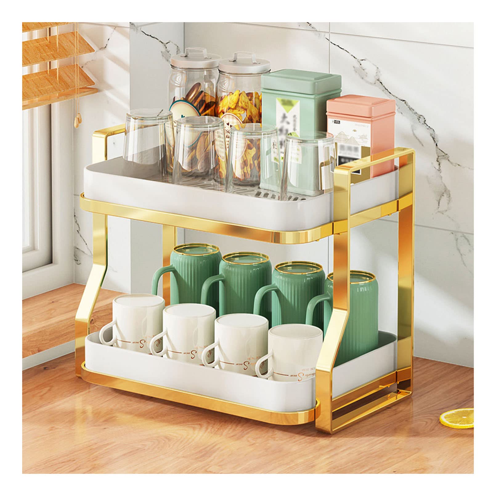 Cup Holder Kitchen Sink Caddy Organizer Detachable Storage Rack for Kitchen Counter Non-Slip Dish Drainer Organizer Shelf Home