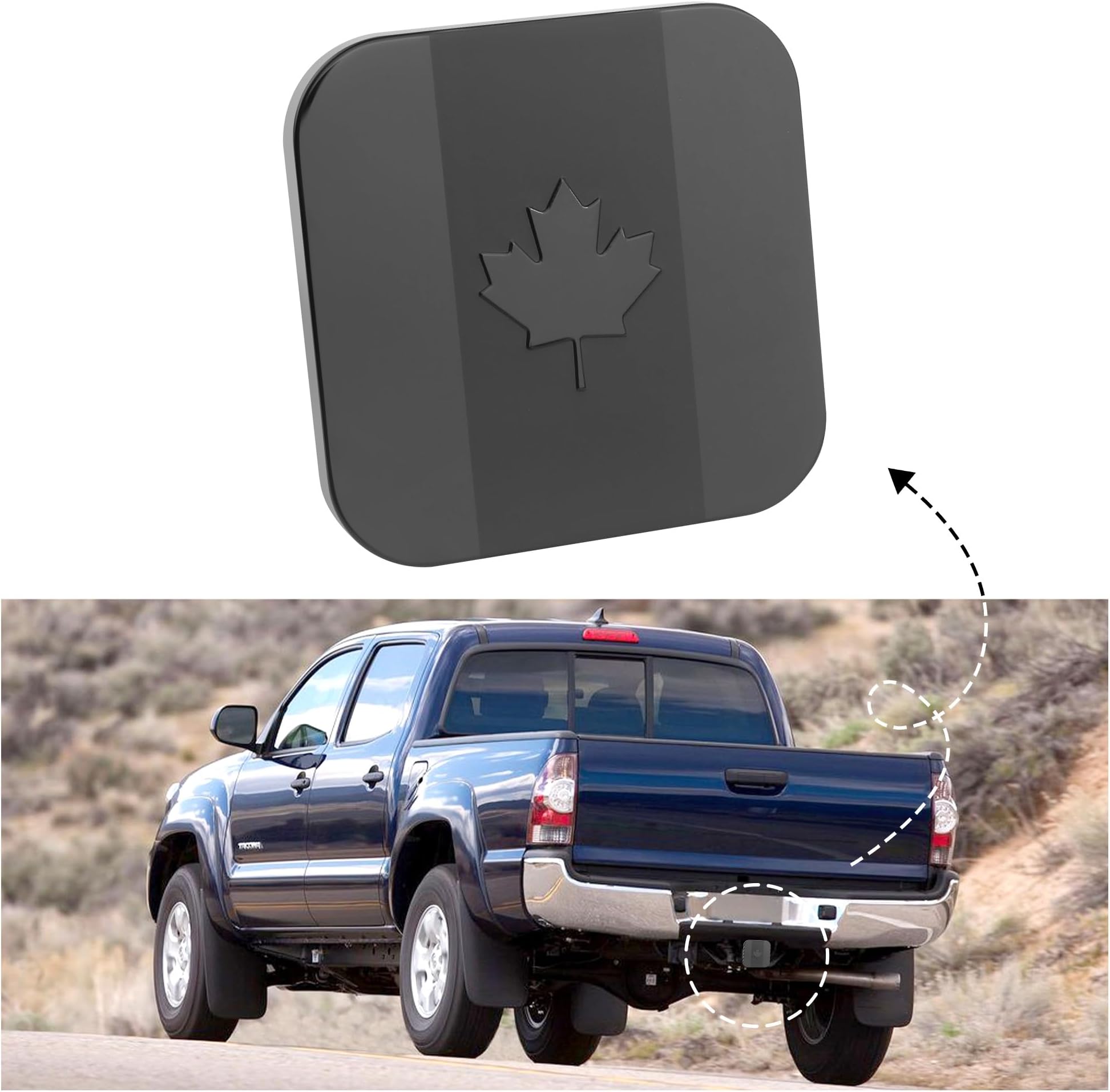Canada Flag Tow Hitch Covers,2 Inch Hitch Covers Fit Most Trucks Tube