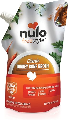 Nulo Caldo de huesos Freestyle, adorno de alimentos prémium para gatos y perros, con colágeno y sulfato de condroitina para ayudar a aumentar la