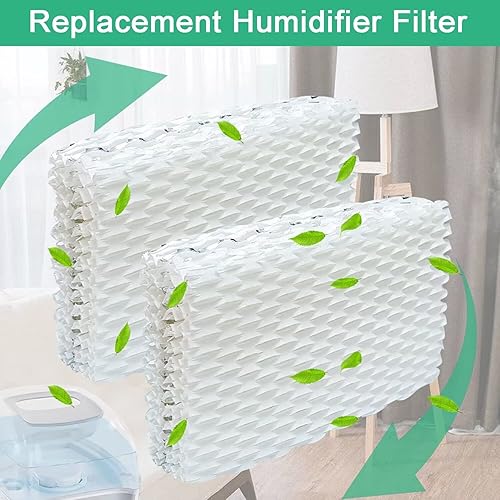 Miniatura 5 de Paquete de 4 filtros de mecha humidificador WF813 de repuesto para filtros de mecha de humidificador ReliOn RCM-832 y ProCare PCWF813