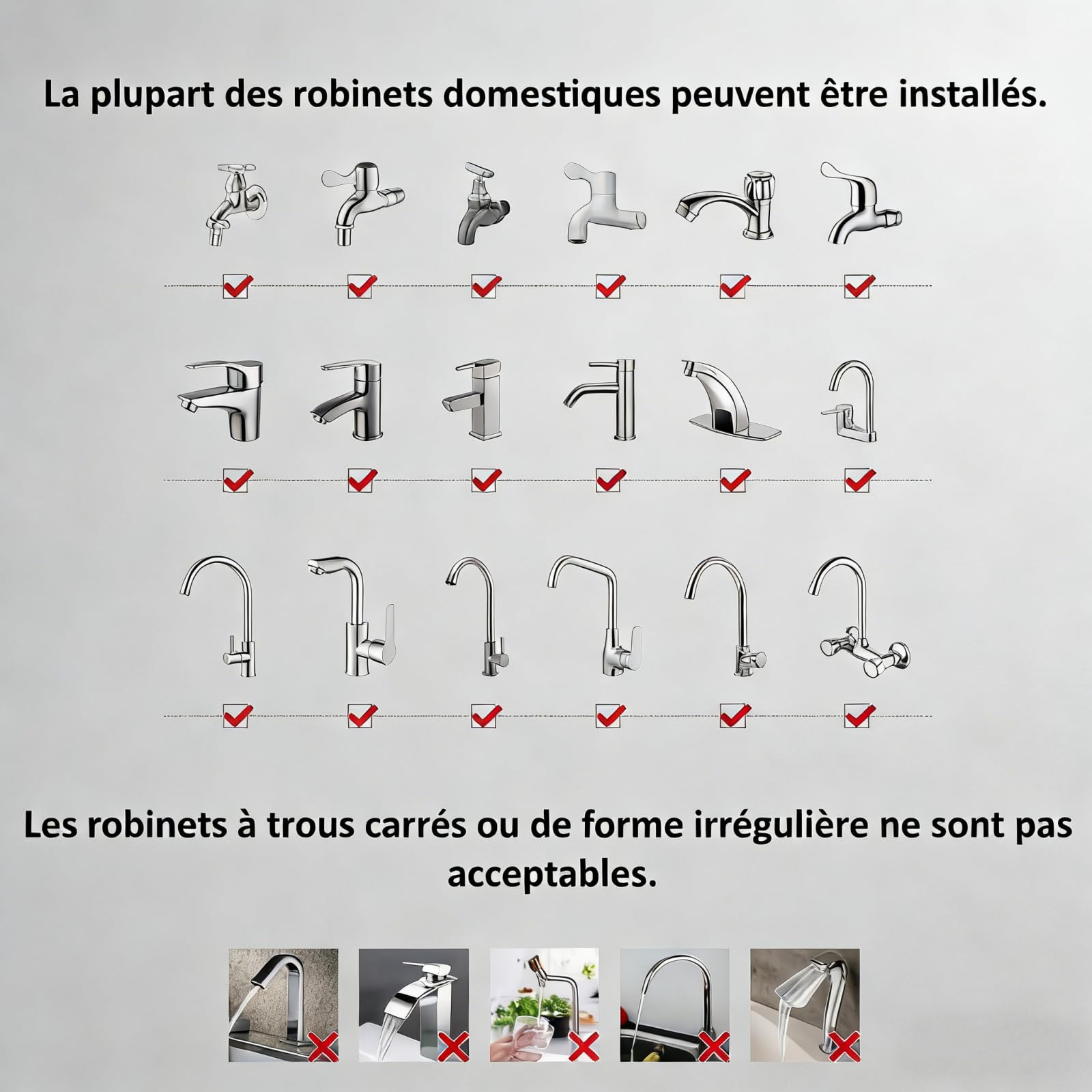 Pureva Water Purifier for Kitchen Taps - Acier inoxydable 304 | Filtre à eau de robinet à charbon activé, Anti chlore & rouille, Solution écologique pour maison et voyage (Argenté)