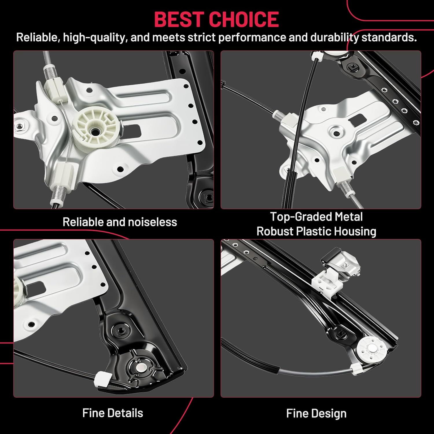 BDFHYK 749-975 Power Window Regulator Without Motor Front Right Compatible with Chevrolet Cruze 2011-2015, Compatible with Chevrolet Cruze Limited 2016
