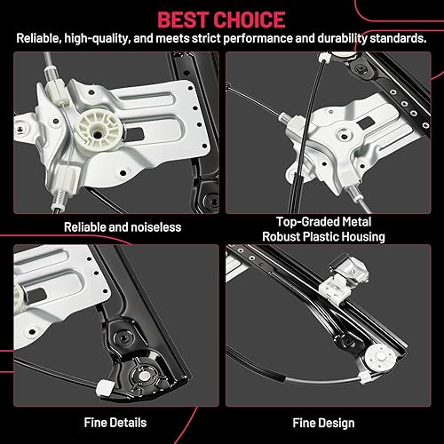 Vista 31 de BDFHYK 741-645 Elevalunas eléctrico con motor para automóvil delantero derecho del pasajero para Chevy Silverado, Tahoe, Suburban, Avalanche