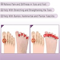 Vista 24 de Dr. JK- Separador de dedos de gel ToePal, 2 pares, espaciadores de dedos, corrector de juanetes