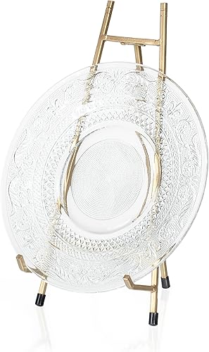 Red Co. Soporte de trípode de metal moderno de 13 pulgadas de alto y caballete de soporte de arte, dorado