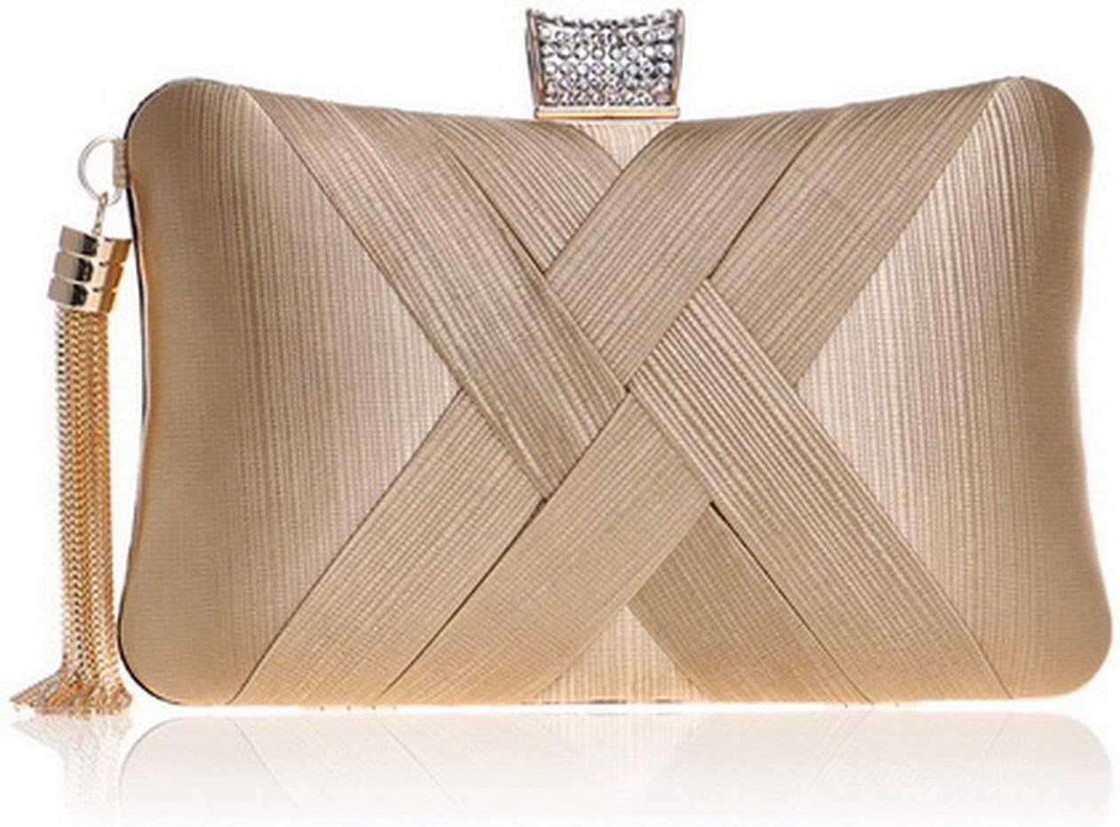 Fashion Women Bag Tassel Metal Small Day Clutch Purse Handbags Chain Shoulder Lady Evening Bags Phone Key Pocket Bags,YM1185gold