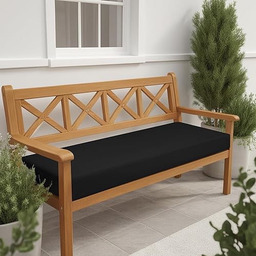 Miniatura 8 de idee-home Cojín de banco para exteriores de 59 pulgadas, cojín de banco de patio interior, cojín para silla de muebles de patio, cojín de columpio