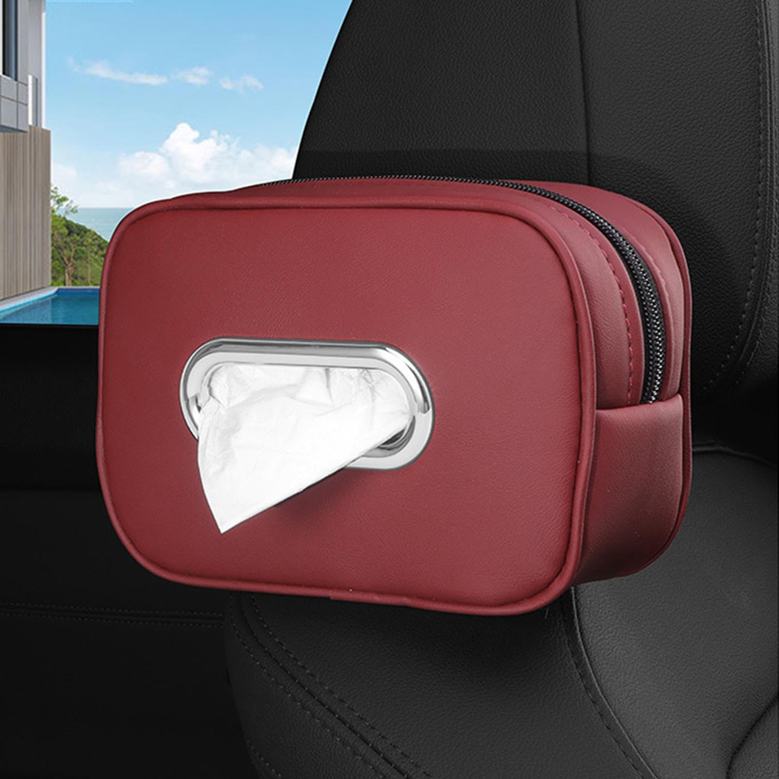 Soporte para caja de pañuelos para automóvil, Servilletero para automóvil, Soporte dispensador de servilletas para coche grande, Soporte para pañuelos para visera de coche, funda para pañuelos para as