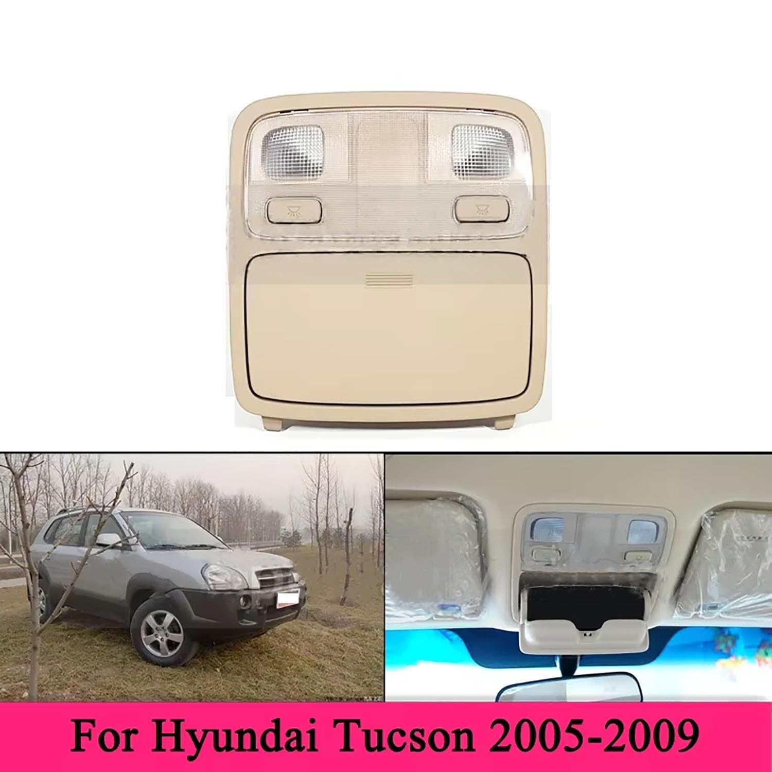 Car Reading Lamp Sunroof Switch for Hyundai Tucson 2005-2009,Car Interior Overhead Console Dome Light Reading Lamp